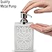 Creative Scents Mirror Janette White Hand Soap Dispenser for Bathroom - Mirrored Bathroom soap Dispenser for Countertop - Decorative Lotion Dispenser with Durable Metal Pump