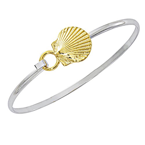 Cape Cod Jewelry-Ccj Scallop Shell Bracelet Latch Cuff #TOP2