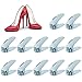Schuhorganizer Platzsparend 12 Stück Höhenverstellbar schuhstapler - PP-Material Doppellagiges Schuhstapl, rutschfest Schuhregal (Blau)
