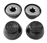 Quadrapoint Hub Cap for Popular Red Wagon Brand Plastic & Folding Wagons 7/16" Black (NOT for Wood or Steel Wagons) (Black)