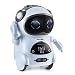 Haite Mini Robot, Pocket Robot for kids with Interactive Dialogue Conversation, Voice Recognition, Chat Record, Singing&Dancing, Speech Recognition, Electric Small Robot toy gift for kids 3+,Blue
