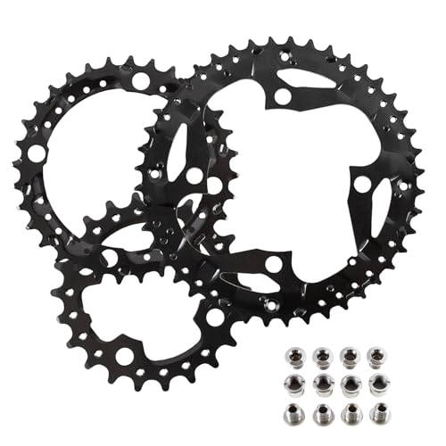 AEYINO 64/104 BCD Pédalier de vélo carré triple – Pédalier 3X mountainbike VTT 170 mm pédaliers de vélo avec jeu de plateaux 22/32/44T pour 9 vitesses
