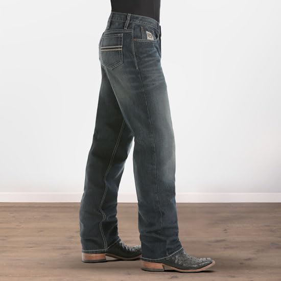 Cinch Mens White Label Dark Stonewashed Jeans 34x38 Drk Blue2