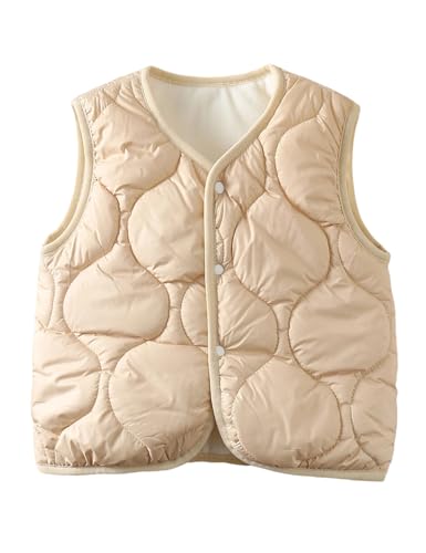 Kids Boys Girls Sleeveless Vest Warm Windproof Quilted Gilet Winter Snow Waistcoat Outerwear