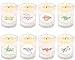 Yinuo Mirror Scented Candles Gift Set, Natural Soy Wax 2.5 Oz Per Cup Portable Glass Candles Women Gift with Strongly Fragrance Essential Oils for Stress Relief and Aromatherapy - 8 Pack