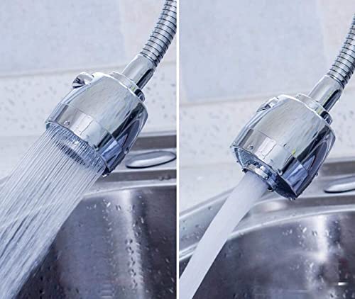 Image of Sink Faucet Sprayer Attachment 360 Rotatable Kitchen Tap Head Replacement,Anti-Splash Faucet Nozzle Head with Hose and Universal Connector, 6.5 X 10 X 1 Inch, Silver
