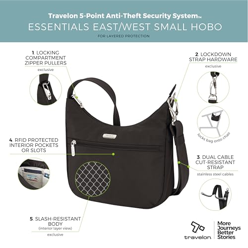 Travelon Bag, Black, Compact Crossbody by Travelon - Image 3