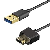 USB to HDMI Cable, Ankey USB 2.0 Male to HDMI Male Charger Cable Splitter Adapter - 0.5M