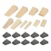 Lxmxgk 20 PCS Axe Hammer Handle Wedge Kit, Wood and Steel Handle Wedge, Axe Handle Wedge, Metal Wedge Hammer Handle Wedges, 10 Wood Wedges and 10 Corrugated Steel Wedges for Axe Hammer Sledge