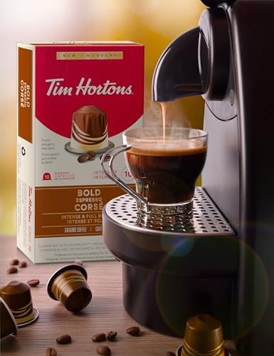 Tim Hortons Bold Espresso Capsules, Nespresso Original Line Compatible Capsules, 10 Count - 4