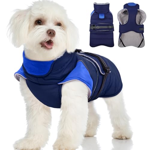 MIGOHI Warm Dog Jacket - Waterproof Small Dog Coat with Furry Col...