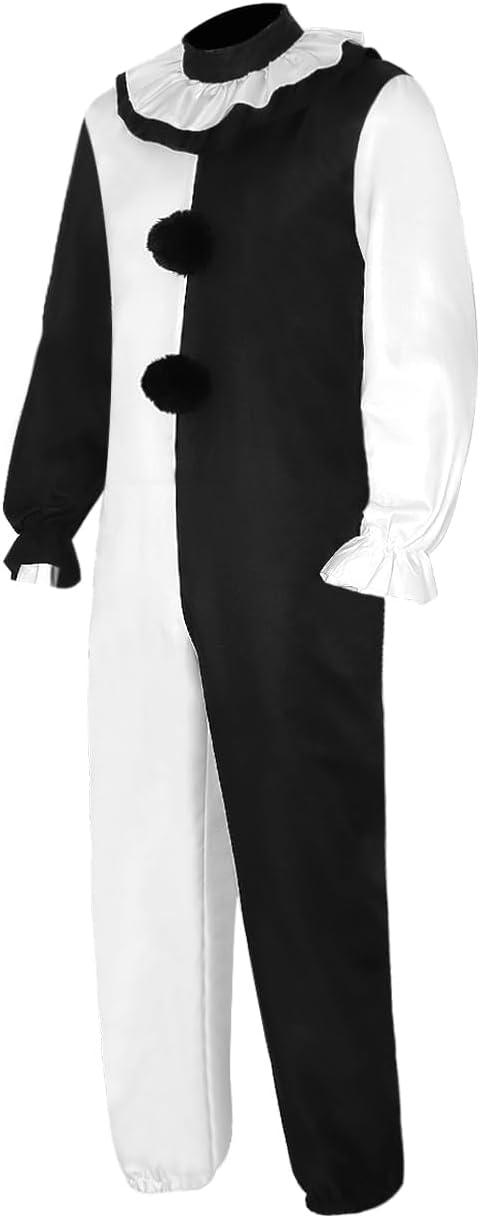 Adult Clown Costume Jumpsuit Costume Horror Movie Halloween The Killer Clown Outfits - Image 2