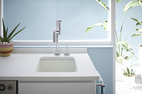 Kohler 6584-0 Iron/Tones Top-Mount/Undermount Single-Bowl Kitchen Sink, 17" W X 18-3/4" L, White #TOP6