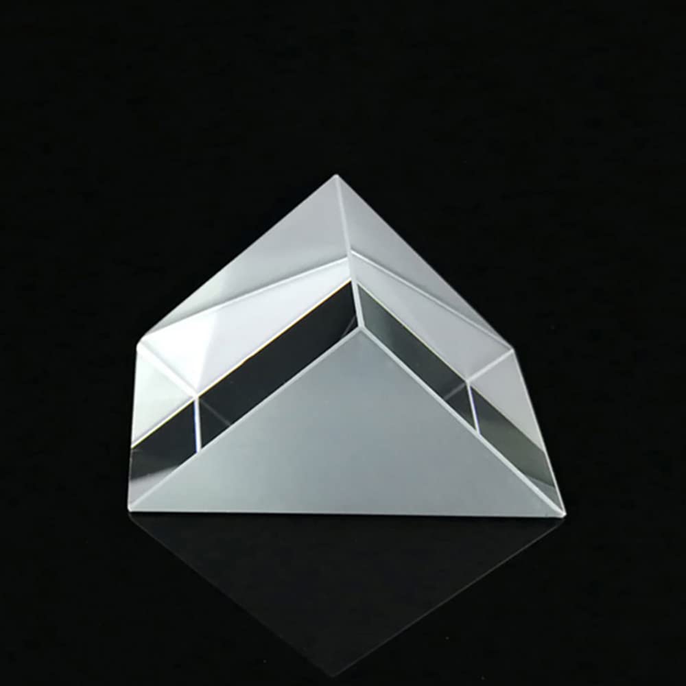Prisme triangulaire optique 10 * 10 * 10mm, prismes à réflexion interne à Angle droit, Surface réfléchissante miroir revêtue d'aluminium et noir