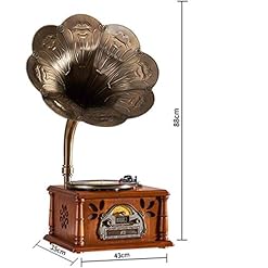 Gramophone Rétro Tourne-Disque Big Horn Antique Vinyl Turntable sans Fil Bluetooth Haut-parleurs Prise en Charge de la… - Les Beatles, Paul McCartney, John Lennon, RIngo Starr, George Harrison Gramophone Rétro Tourne-Disque Big Horn Antique Vinyl Turntable sans Fil Bluetooth Haut-parleurs Prise en Charge de la… – Image 5