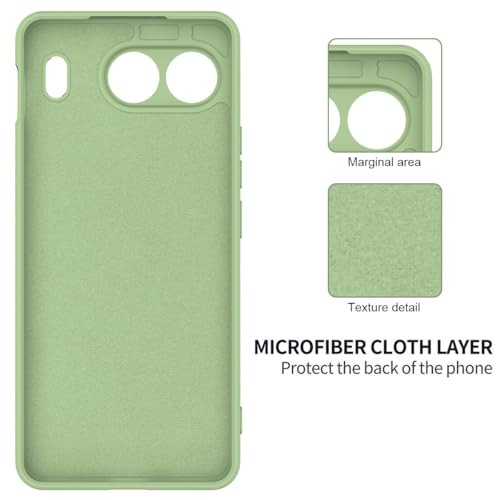 Image of DIZORO Microfiber Candy Compatible for Oneplus Nord 4 5G Smooth Touch Cushion Liquid Soft Silicone Gel Rubber Phone Cases Non-Slip Full Body Protective Shockproof Back Cover - Matcha Green