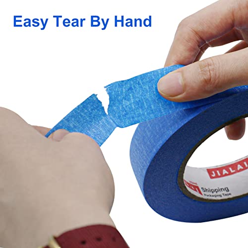 Jialai Home 6 Pack Blue Painters Tape 0.94 Inches X 60 Yards, Premium Crepe Paper Blue Masking Tape For Painting, Crafts And Diy - Professional Grade Paint Tape, No Residue And Easy Removal #TOP4