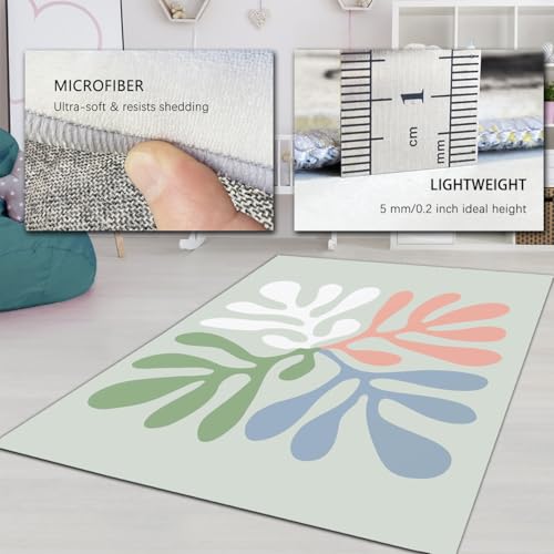 Tapis de salon boho chic lavable beige pour une ambiance feutrée - 6