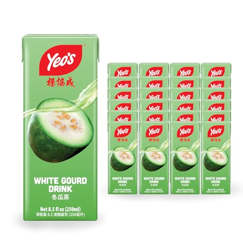Yeo’s White Gourd Drink – Smooth, Refreshing, & Extra Tasty! (Pack of 24, 8.5 Fl Oz Cartons)