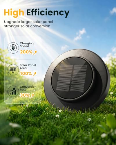HMDecor Solar Pathway Lights, 8 Pack Solar Light Outdoor IP65 Waterproof - image 3
