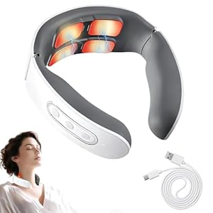 Nackenmassagegerät, Tragbares Massagegerät für Nacken, 6 Modi 9 Intensitätsstufen, 4 Kopf Intelligentes Nackenmassagegerät, Elektrisches Massagegerät für Zuhause Büro Reise (C)