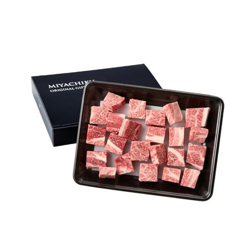 ミヤチク 宮崎牛霜降り 肩ロースまたはロース サイコロステーキ 400g