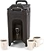 Carlisle FoodService Products Cateraide Insulated Beverage Dispenser with Handles for Catering, Events, Kitchens, And Restaurants, Plastic, 2.5 Gallons, Black