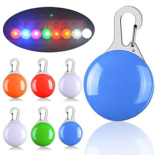 JOYJULY LED-Leuchthalsband für Katzen und Hunde, 6 Stück, wasserdicht, mit 3 blinkenden Modi, Nachtwanderung, Hundehalsband, Sichtbarkeit und Sicherheit für Ihren Hund (6 zusätzliche Batterien) Cover