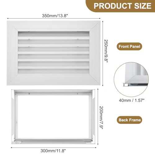 Grille d'aeration aluminium persienne resistant ton argente - 3