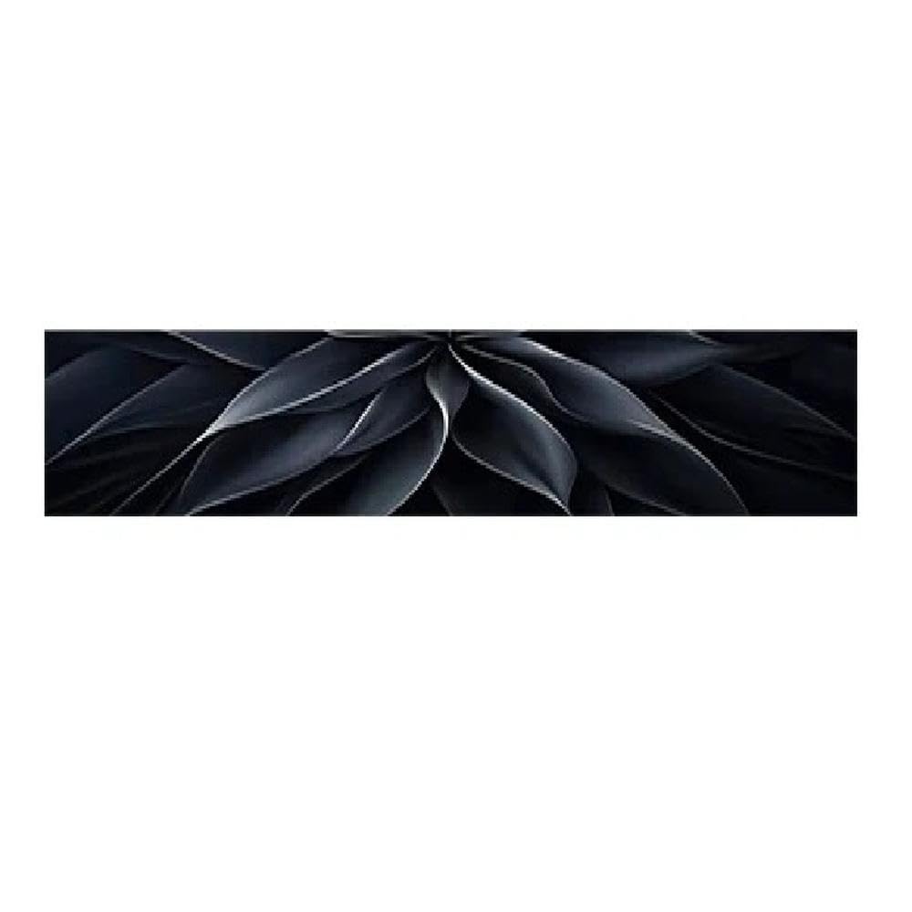 Black Feather Velvet Art Wind Decorative Strip Car Front Windshield Sticker