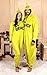Prestigez Womens, Adult and Kids Matching Fleece Onesie Pajamas Hooded Costume, Green, 10
