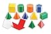 Edxeducation 2D3D Geometric Solids - Set of 24-12 Multicolored Shapes, 12 2D Nets and Activity Guide - Early Math Manipulative and Geometry for Kids