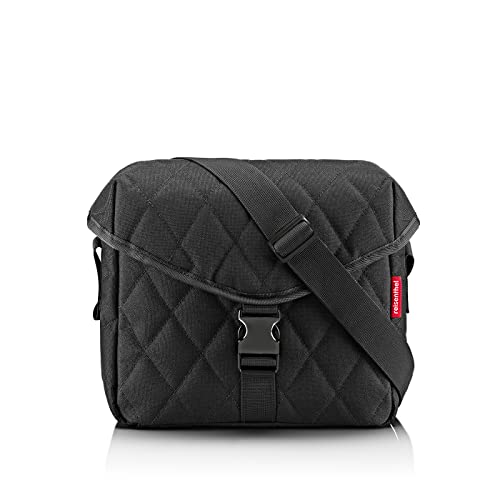 reisenthel saddle bag M rhombus black - Stylische Umhängetasche im Satteltaschen-Look