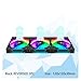 120X120X30mm Computer Case Cooling Fan Air Cooling/Water Cooling Radiator ARGB(Black Reversed 3PC)