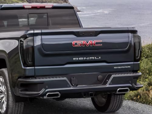 Rvinyl Tail Light Tint Covers Compatible with GMC Sierra 2019-2025 - Blackout Smoke