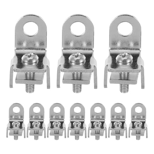 OSOLADY 10pcs Curtain Track End Plug - Drapery Rail Sliding Glider Curtain Fasteners - Stainless Steel Closure for Window Drapes - Roller Shades Components