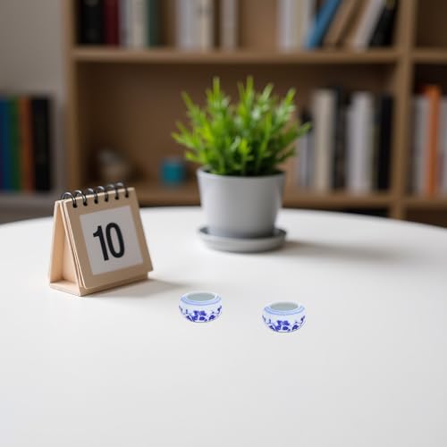 Plato de agua para caligrafía de cerámica, pack de 12 tinteros portátiles con superficie lisa 6