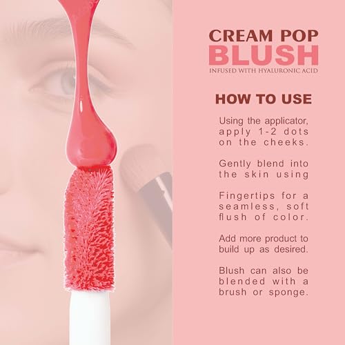 Image of Love Earth Cream Pop Blush - Aster| Hyaluronic Acid | Smooth, Lightweight, Long-Lasting | Dewy Finish, Easily Blendable| Everyday Natural Glow | Suitable for All Skin Types -2ML