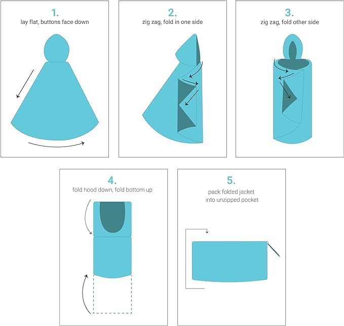 Totes Reversible Rain Poncho Two Looks in One, Women`s Size, Style# 0RW2 BBM, Blue Bahama - Image 3