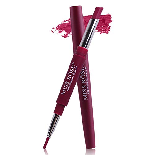 Image of Miss Rose 2 In 1 Matte Lipstick with Lip Liner, Maroon, 2.1 g