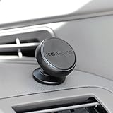 Magnetic Car Holder Unique Magnetic Sitck Car Mount ICONFLANG, Compatible Most Case Cell Phone 2 Metal Plates - Black