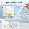 Water Pitcher Replacement Filter Compatible with Clearly Filtered No.1 Filtered Water Pitcher, High-Efficiency Coconut Shell Activated Carbon for 365+ Contaminants, 2 Pack Filters + 1 Pre-rinse Bag