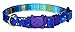 Galaxy Cat Collar - Outer Space Cosmos of Blue and Purple - 100% Cotton - 3/8 Inch Wide - 2 Sizes - Breakaway Safety Buckle- Handmade by Green Acorn Kitchen (Cat - 7.5 to 12 Inches)