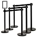 VIP Crowd Control Retractable Belt Stanchion Queue Safety Barrier Set, 36