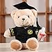 Facynde Regalo di Laurea 2021 Orso Bambola Peluche Peluche Orso con Cappello da Laurea E Vestiti Tiene Un Diploma Arrotolato Regalo Premuroso per Amici E Compagni di Classe 25 Cm