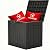 YITAHOME 31 Gallon Outdoor Storage Box, Resin Deck Box and Waterproof Package Delivery Box for Gardening Tools, Pool Supplies, Patio Furniture, Lockable, Black