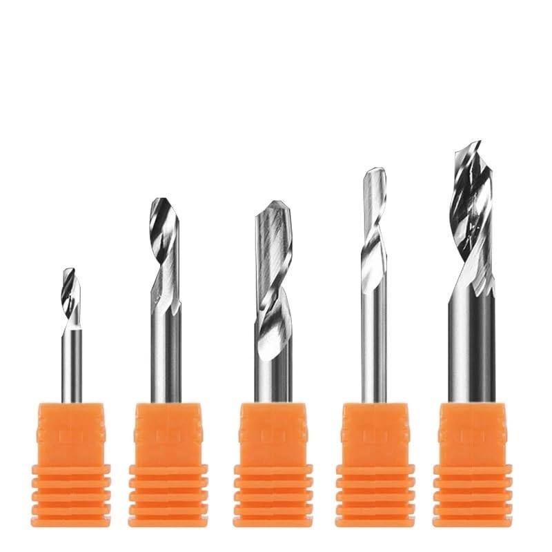 10 Teile/los 3,175/4/5/6/8mm Eine Flöte Fräser for Aluminium Verbundplatten CNC Werkzeuge Vollhartmetall-schaftfräser(Size:10x22)