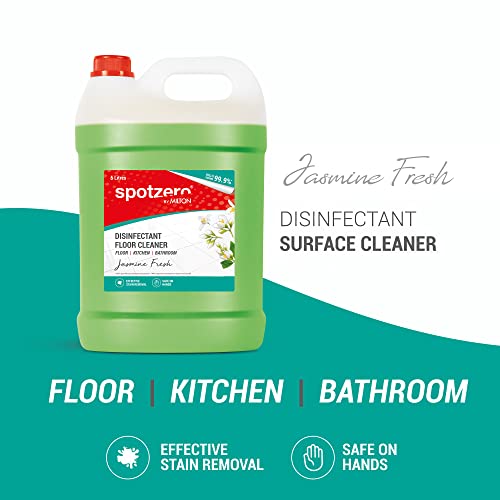 Image of Spotzero by Milton Disinfectant Floor Cleaner, 5 Litres, Jasmine | Surface Cleaner | Stain Removal