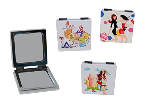 Lote de 20 Elegantes Espejos Dobles de Piel Mujeres. Belleza. Recuerdos y Complementos. Regalos Originales. Detalles de Bodas, Comuniones, Bautizos, Cumpleaños. DC