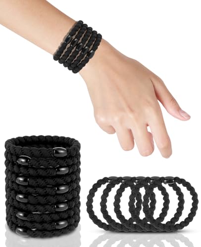 FORENEE Hair Ties for Thick Hair - 10Pcs Braided Ponytail Holders No Damage